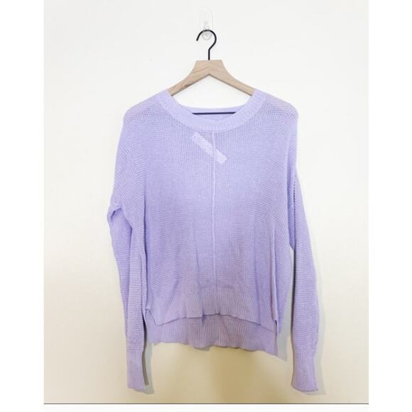 NWT Sweet Romeo Lavender Seed Stitch Long Sleeve Pullover Sweater Medium - Picture 2 of 4